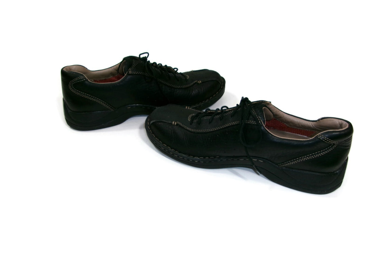 Clarks Mens Black Leather Comfy Lace Up Oxfords Shoes Size 12 M Leather Insoles