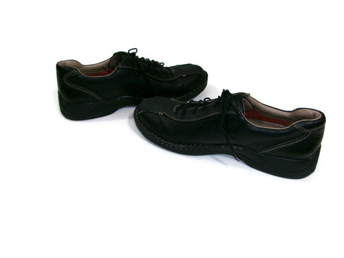 Clarks Mens Black Leather Comfy Lace Up Oxfords Shoes Size 12 M Leather Insoles