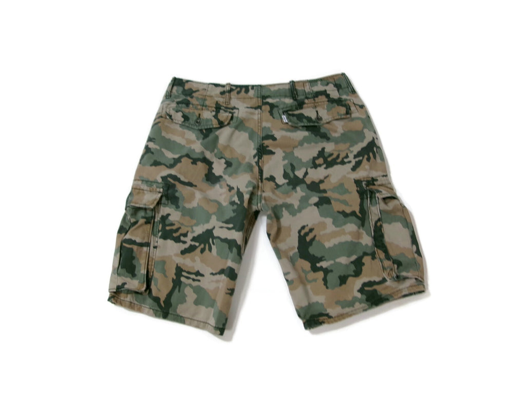Mens Levi's Cargo Shorts Size 32 Camouflage Army Green  Khaki Multi Pockets