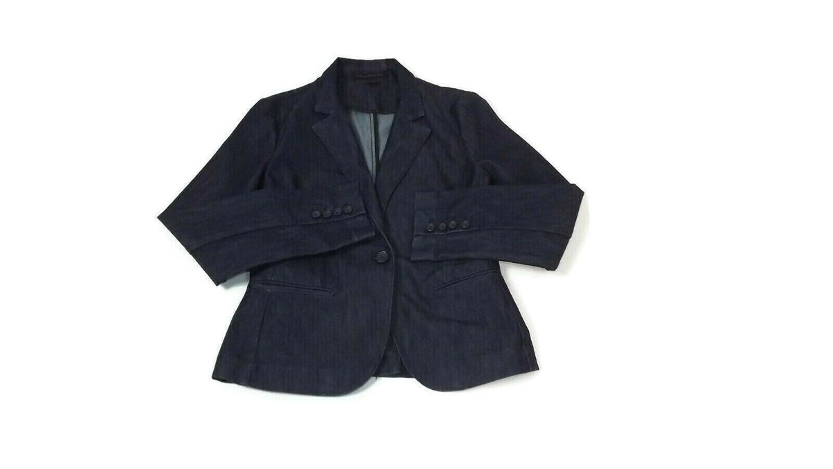 EXPRESS DESIGN STUDIO  Dark Denim  Womens Jean Jacket Blazer Size 8