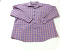 SEAN JOHN Mens Casual Purple Orange Plaid Shirt Size 18 34/ 35 Long Sleeve