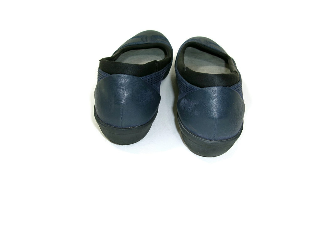 Clarks Womens Comfy Cushion Soft Cloudsteppers Blue Leather Flats  Shoes Size 9