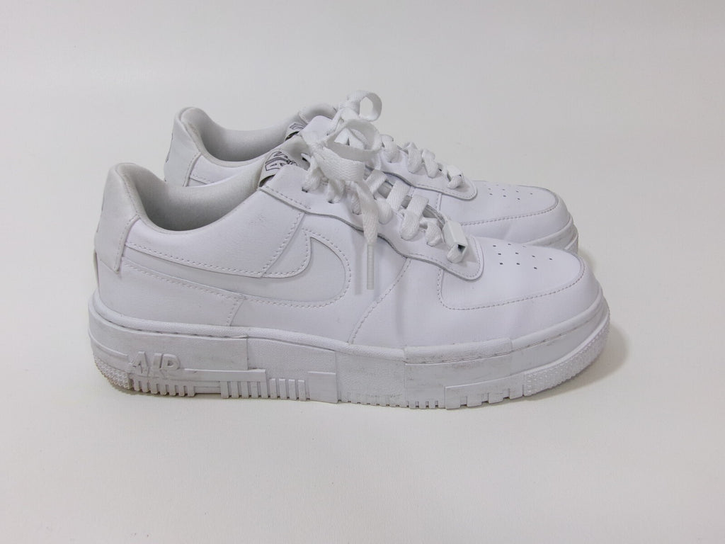 Womens Nike AirForce 1 AF1 Pixel Tripple White-BLACK-SAIL WOMENS US SIZE 8.5