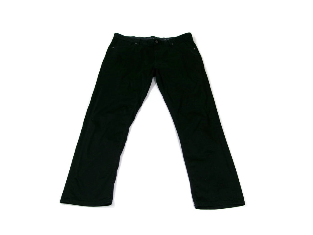 CALVIN KLEIN Mens Black Chinos Casual Pants Slim Straight Size 38 X 30