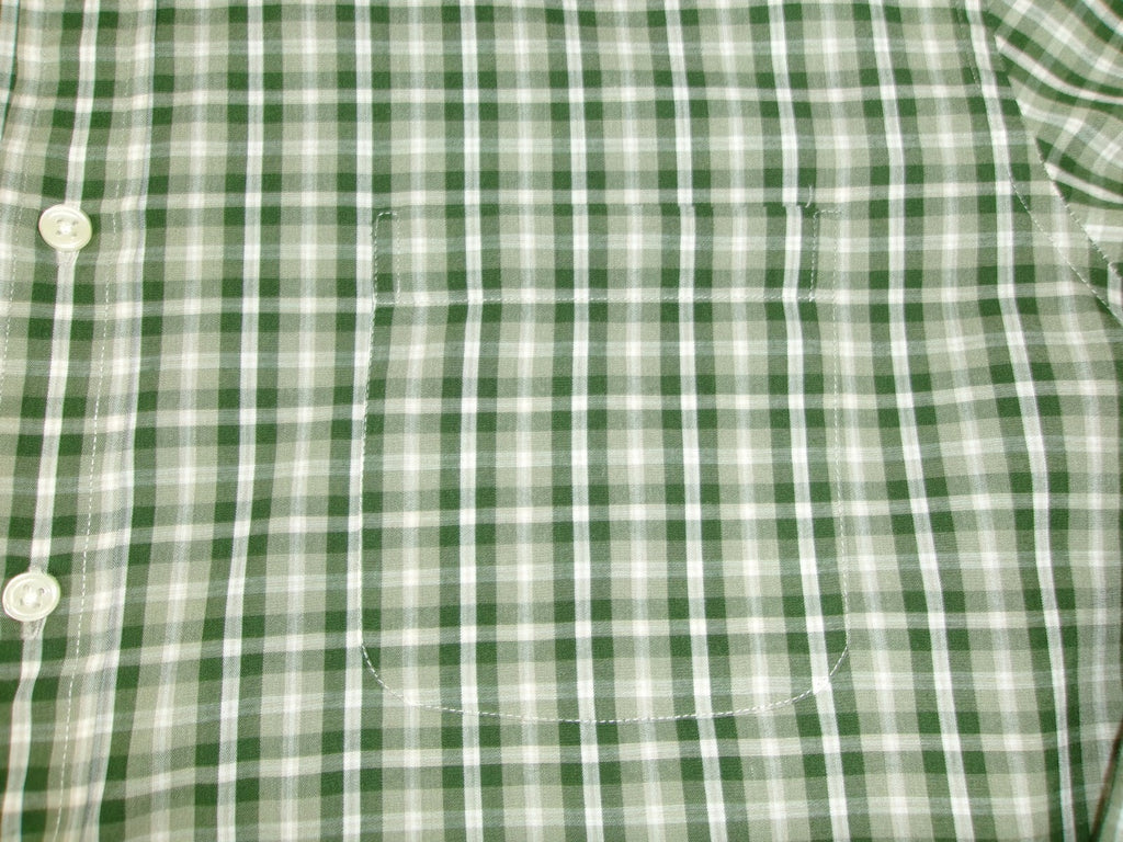 Saddlebred Mens Casual Shirt Size XXL  Green Plaid Button Down Easy Care