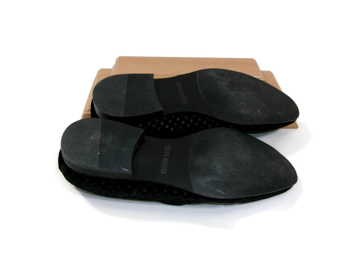 Mens Steve Madden  Black Velvet Tuxedo Jacquard Dress Shoes Size 10 M Slip Ons