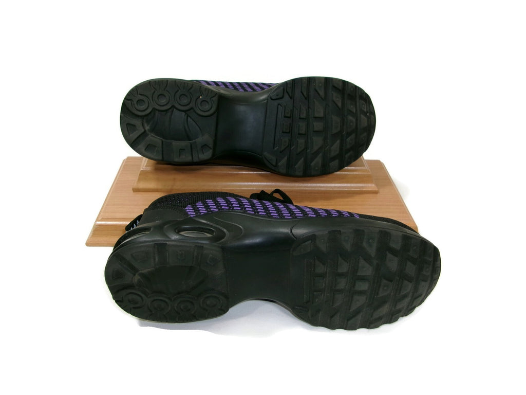 Dykhmily Womens Cushion Safety Steel Toe Work Shoes Sneakers Black Purple Size 8