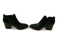 Isola Womens Boots Booties Shoes Size 7 M Black Leather Block heels Slip On