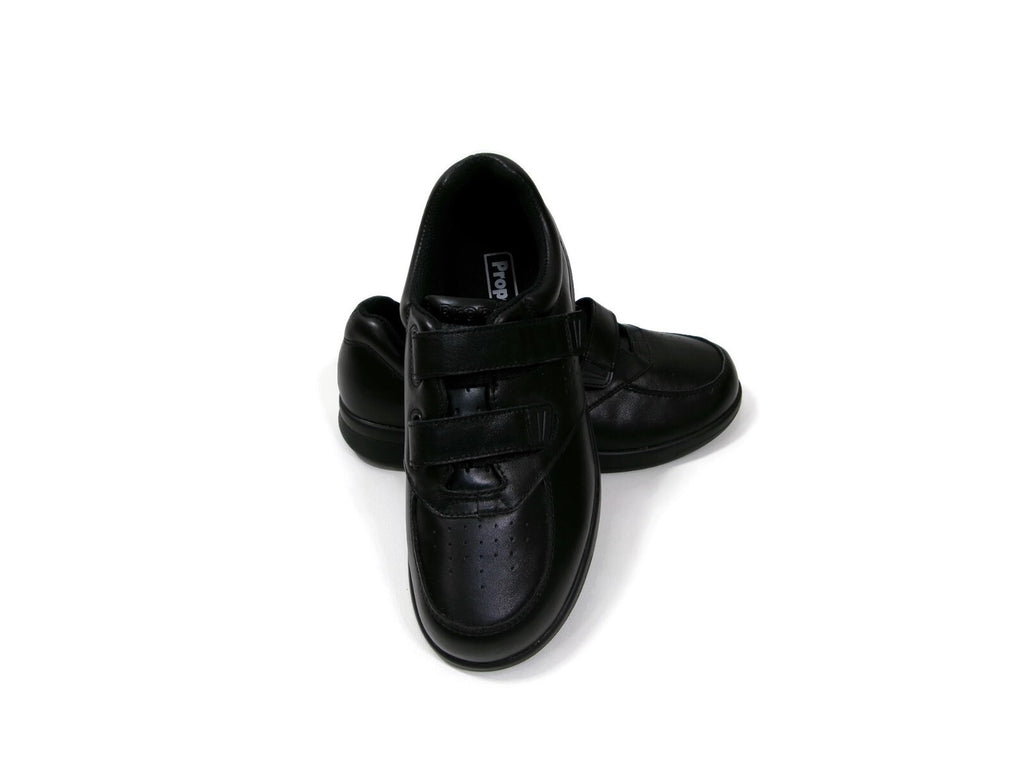 Propet Mens Black Leather LifeWalker Vista Strap Shoes Size 9.5 M (D)