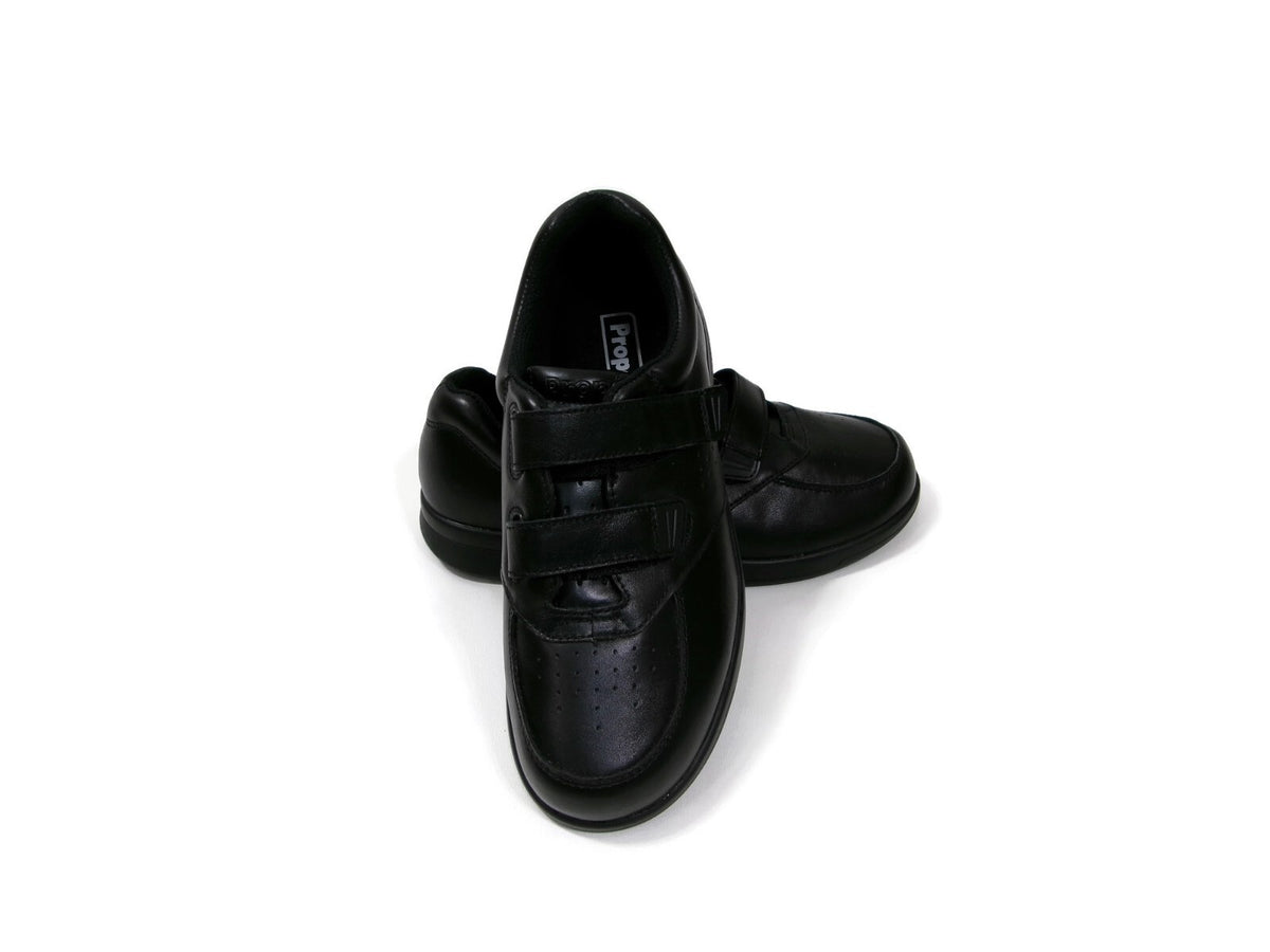 Propet Mens Black Leather LifeWalker Vista Strap Shoes Size 9.5 M (D)