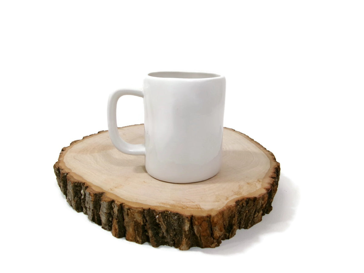 Rae Dunn CHRISTMAS embossed Mug by Magenta White Ivory Artisan Collection 16 Oz.