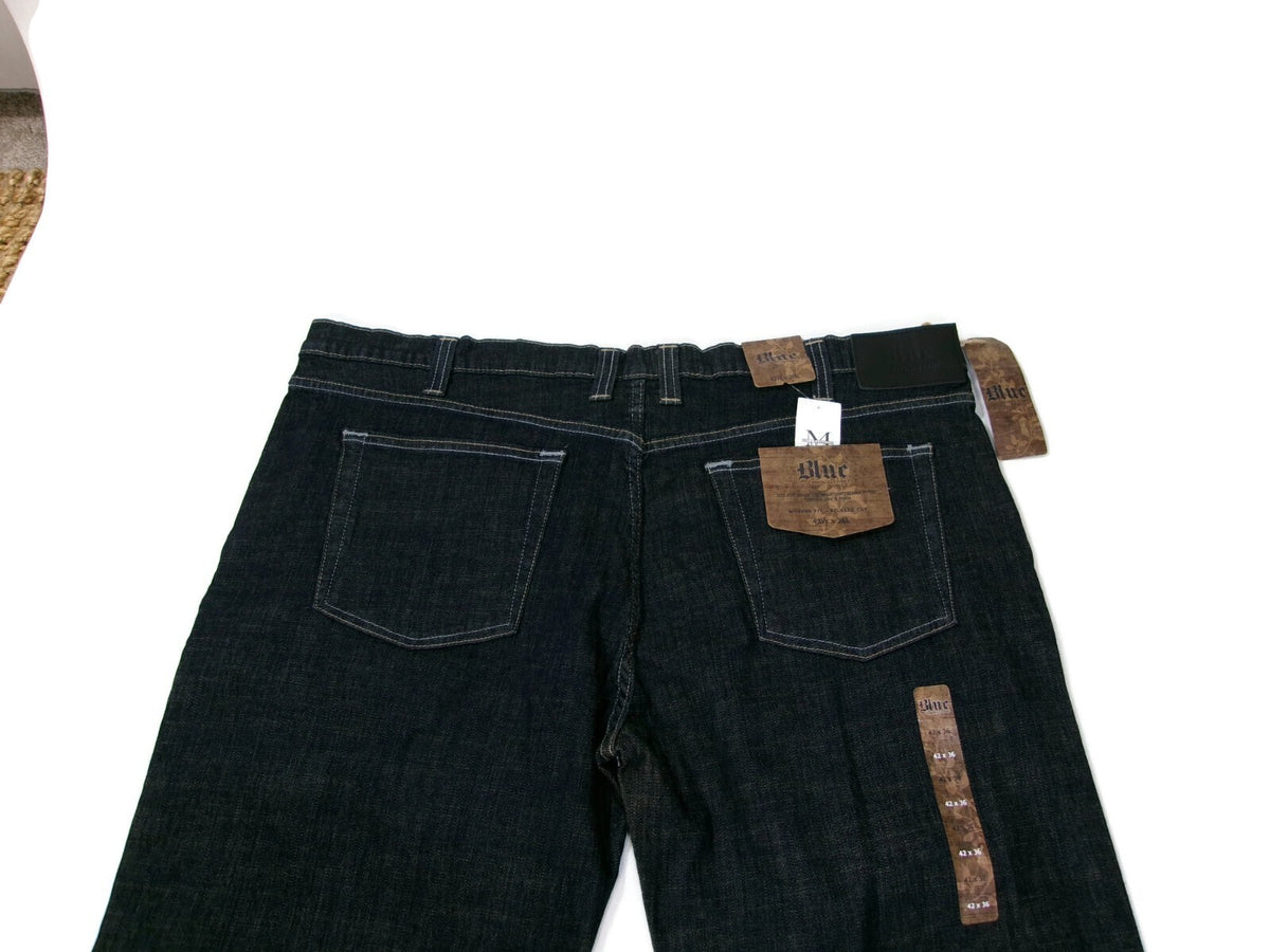 Mens BLUE Pronto Uomo Dark Blue Denim Jeans Pants Size 42 X 36 NWT Old Stock $69