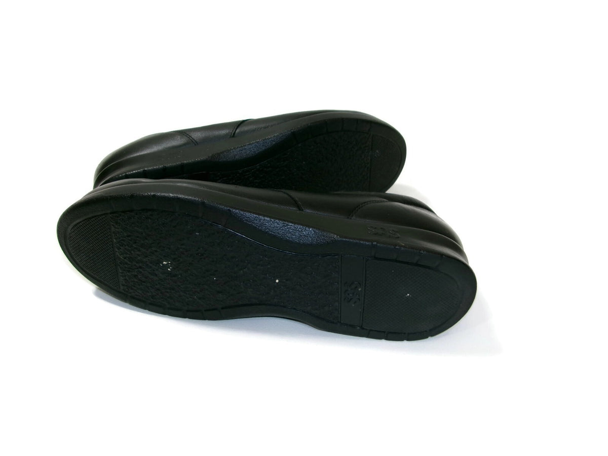 SAS  Me Too -EZ Strap Womens Walking Shoes Black Leather Size 9 WW