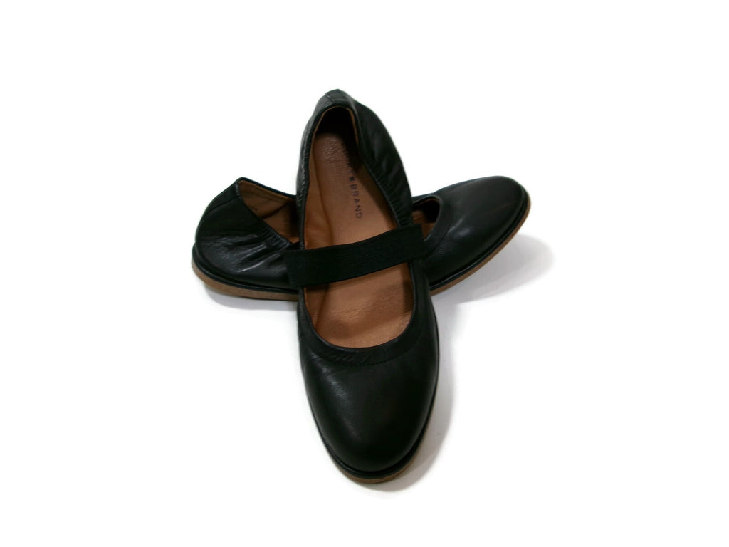 Lucky Brand Womens Walnen Shoes Size 8.5 M Mary Jane Ballet Flats Black Leather