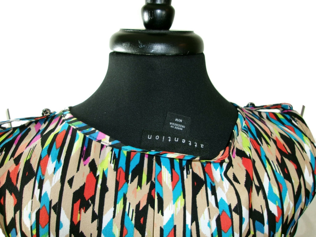 attention Womens Pretty Colorful Spring Summer Dress Size M Medium