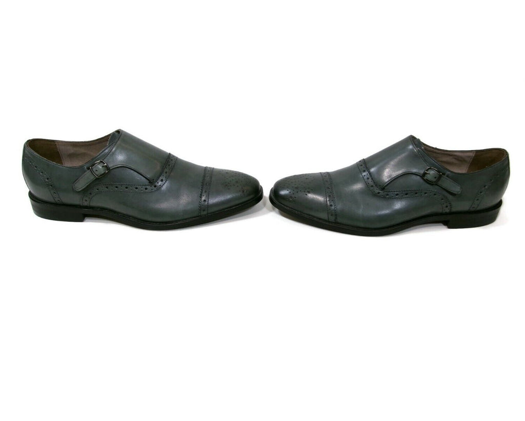 Banana Republic Mens Steel Gray Monk Strap Dress Shoes size 11.5 M Sleek Elegant