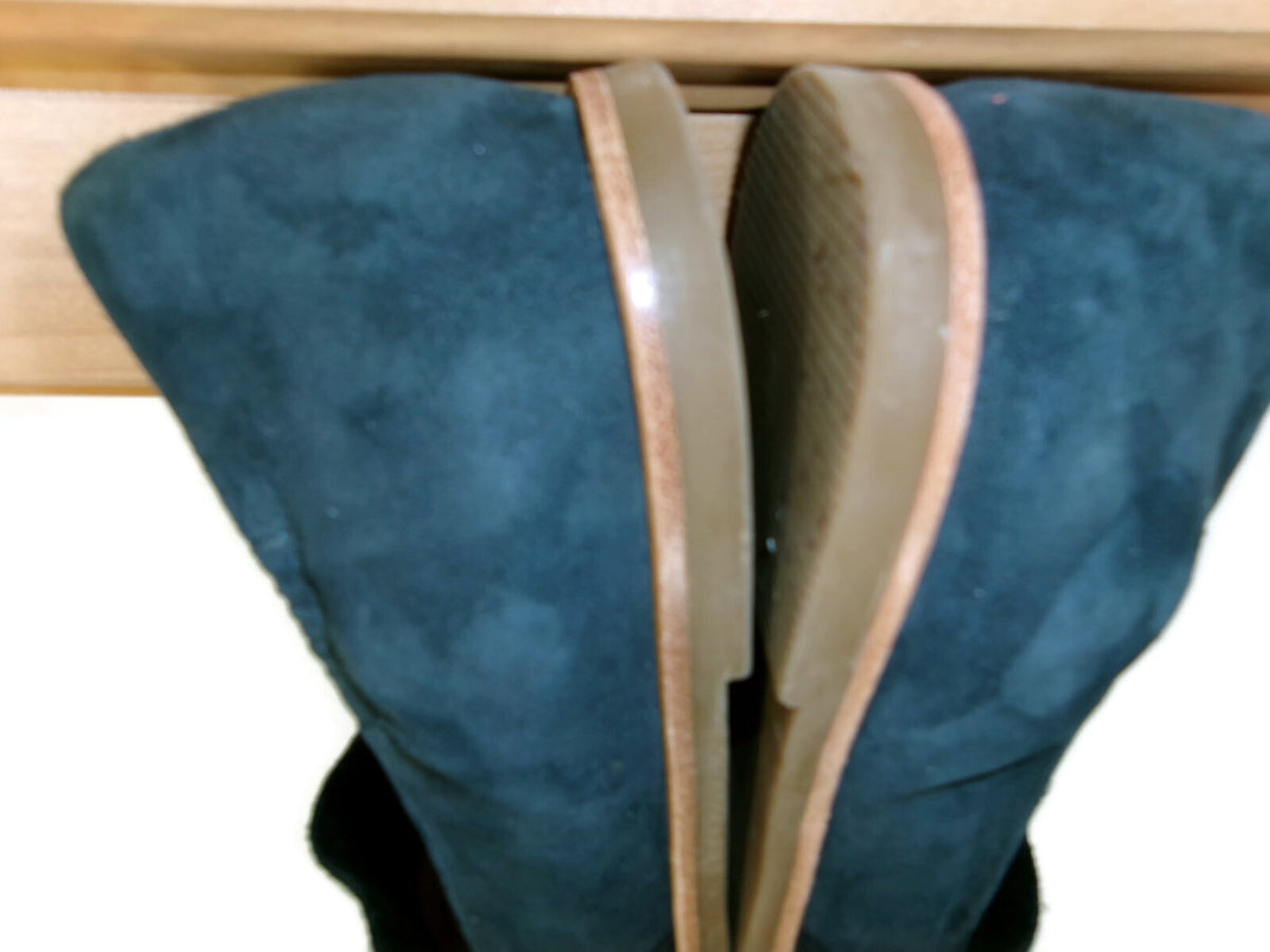 ED Ellen Degeneres Karlin Suede & denim Textile Flats Blue  Womens Shoes Size 8