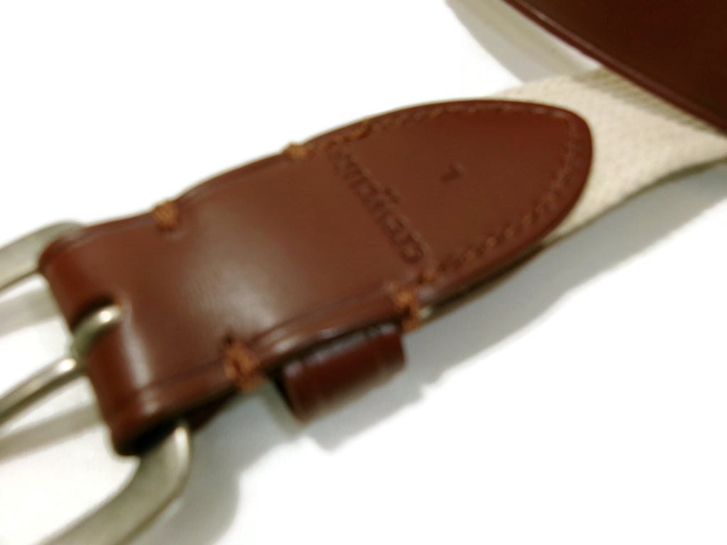 J Crew Crewcuts Kids Boys Belt Size L Large Leather Canvas w/Car Surfboard Motif