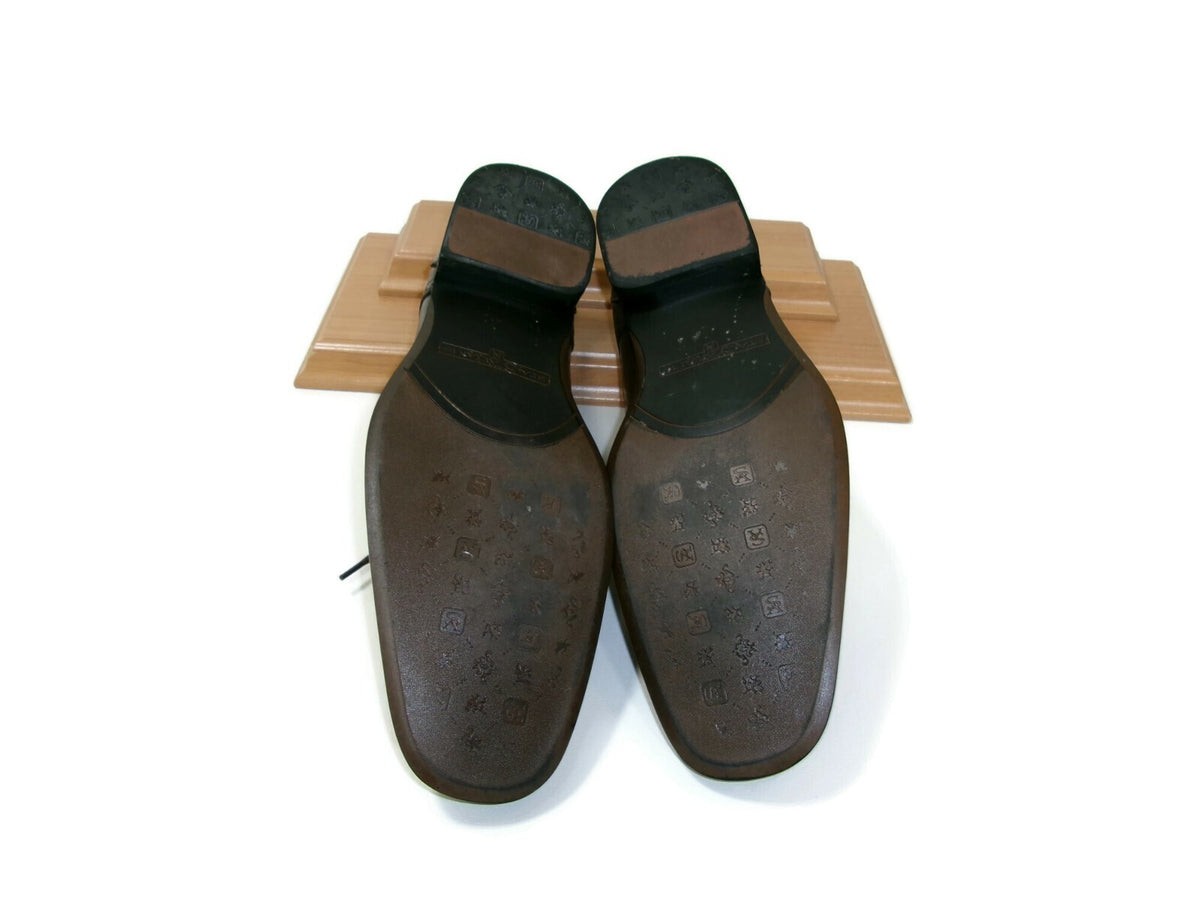 Mens STACY ADAMS Brown Leather  Lace Up Oxfords Dress Shoes Size 9 M