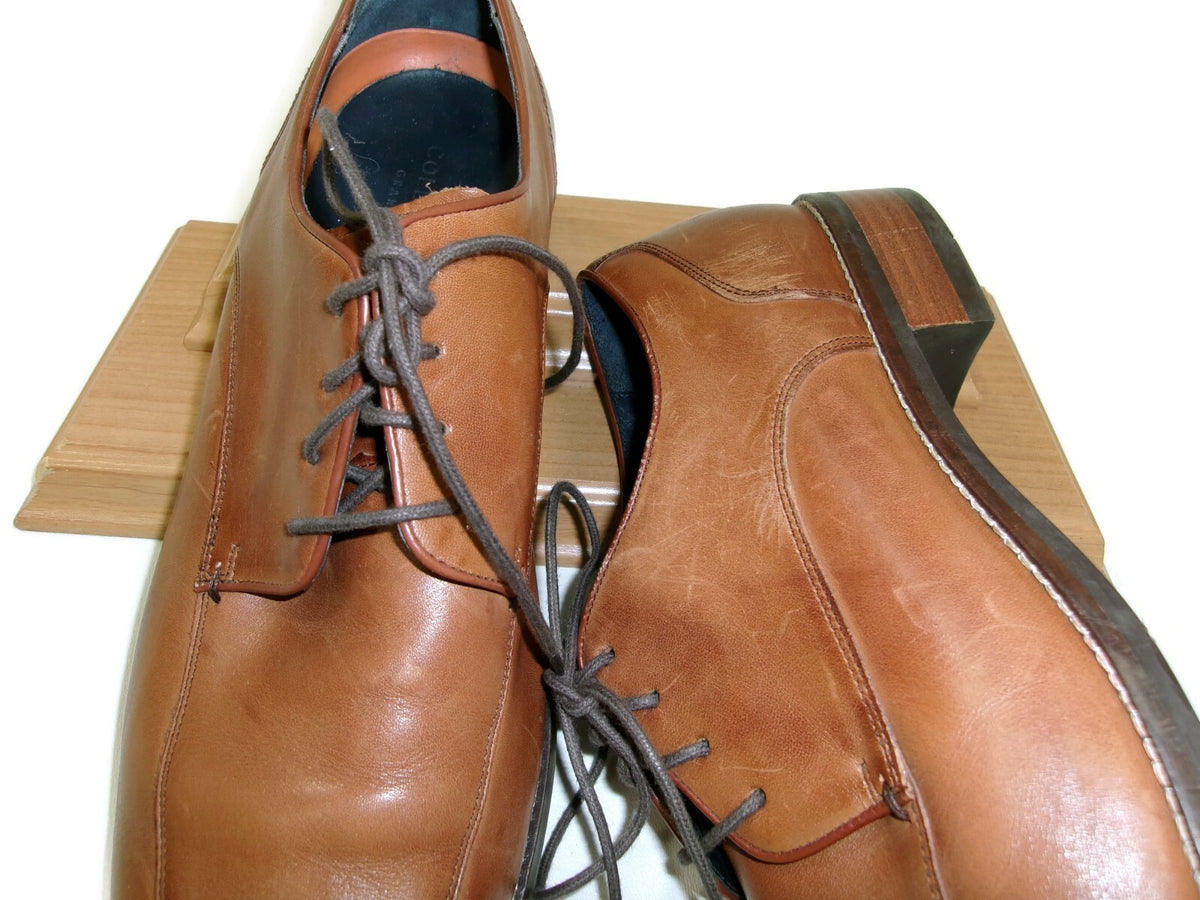 Cole Haan Grand OS Mens Tan Leather Lace Up Oxfords Cap Toe Shoes Size 11.5 M