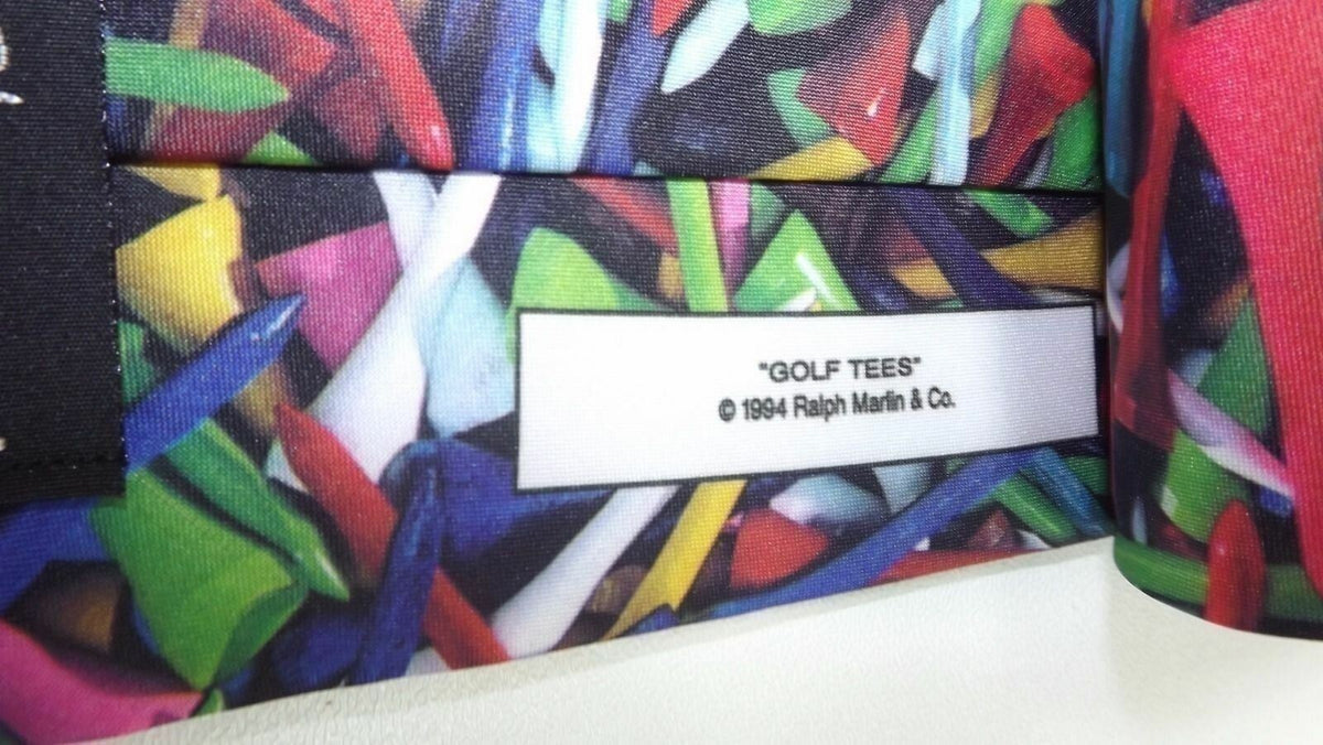 VINTAGE RALPH MARLIN Golf Themed Colorful Mens TIE Golf Tees Fun Clean Nice 1