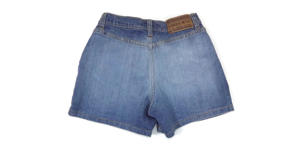 LIMITED TOO Pre Teen Girls Distressed Prewashed Denim Jean Shorts Size 12 Slim