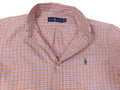 Ralph Lauren Boy's Size Medium Plaid Shirt Orange Button Down Long Sleeve