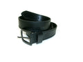 Dickies Mens Black Leather Belt Size 54 Muted Black Metal Buckle Nice 1