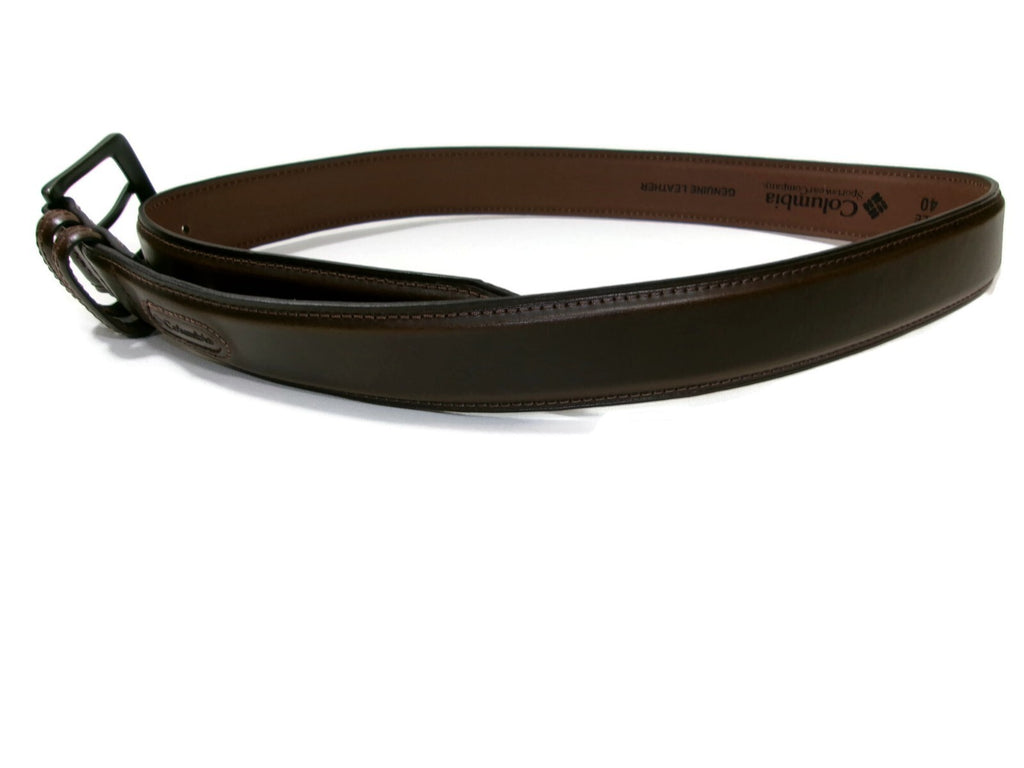 Columbia Sportswear Company Brown Genuine Leather Mens Dress Belt Size 40