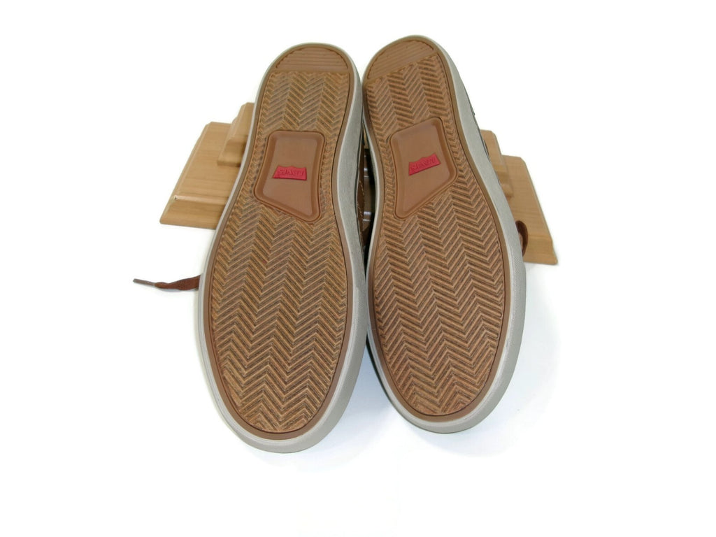Levis Mens Miles Perforated Sneakers Shoes Size 12 Brown Tan Lace Up Comfort New
