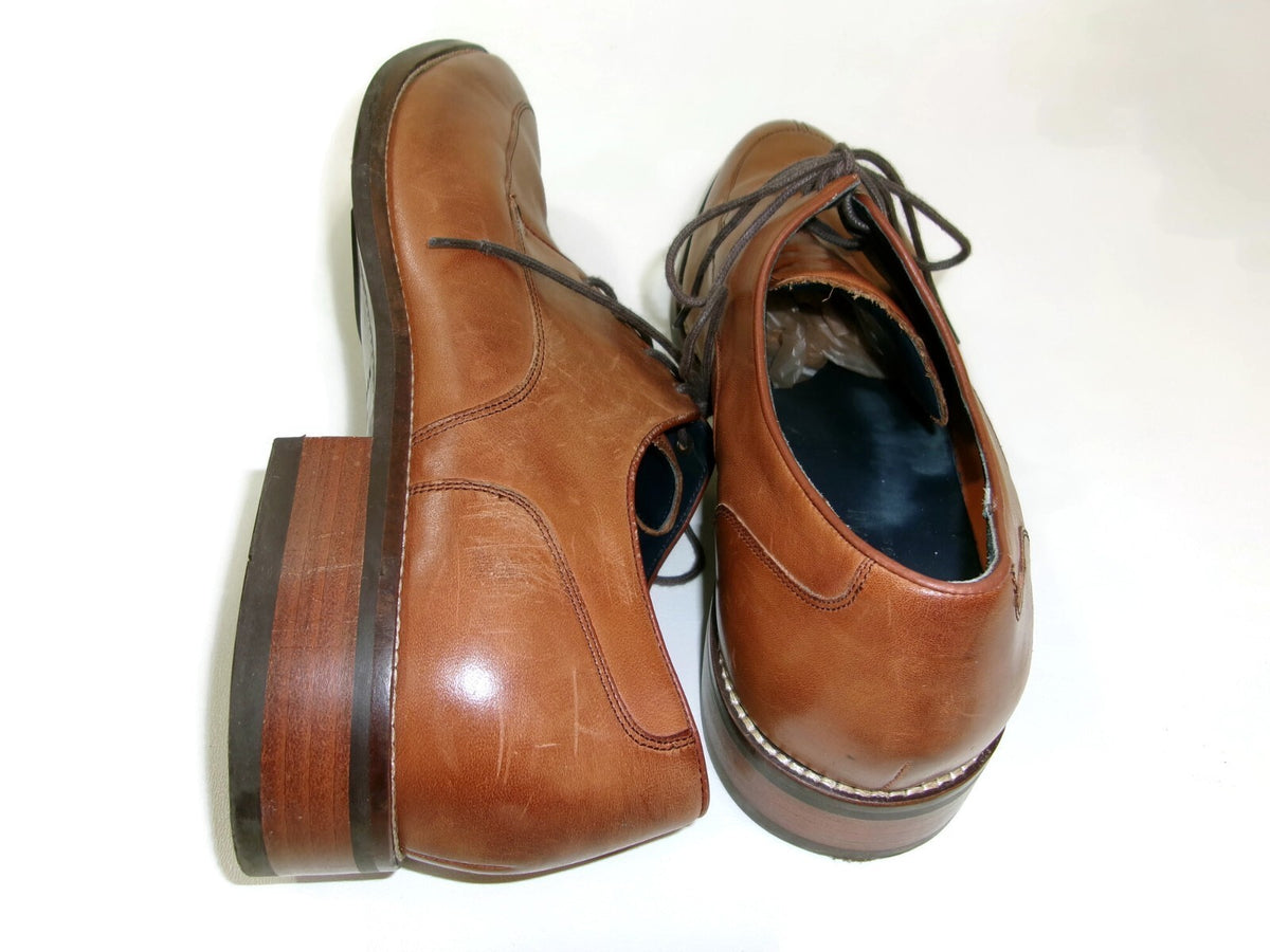Cole Haan Grand OS Mens Tan Leather Lace Up Oxfords Cap Toe Shoes Size 11.5 M