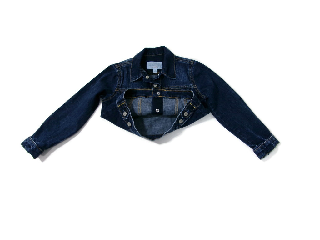 Gymboree Go Outside Boys Girl Unisex Size S 5-6  Denim Jean Distressed Jacket