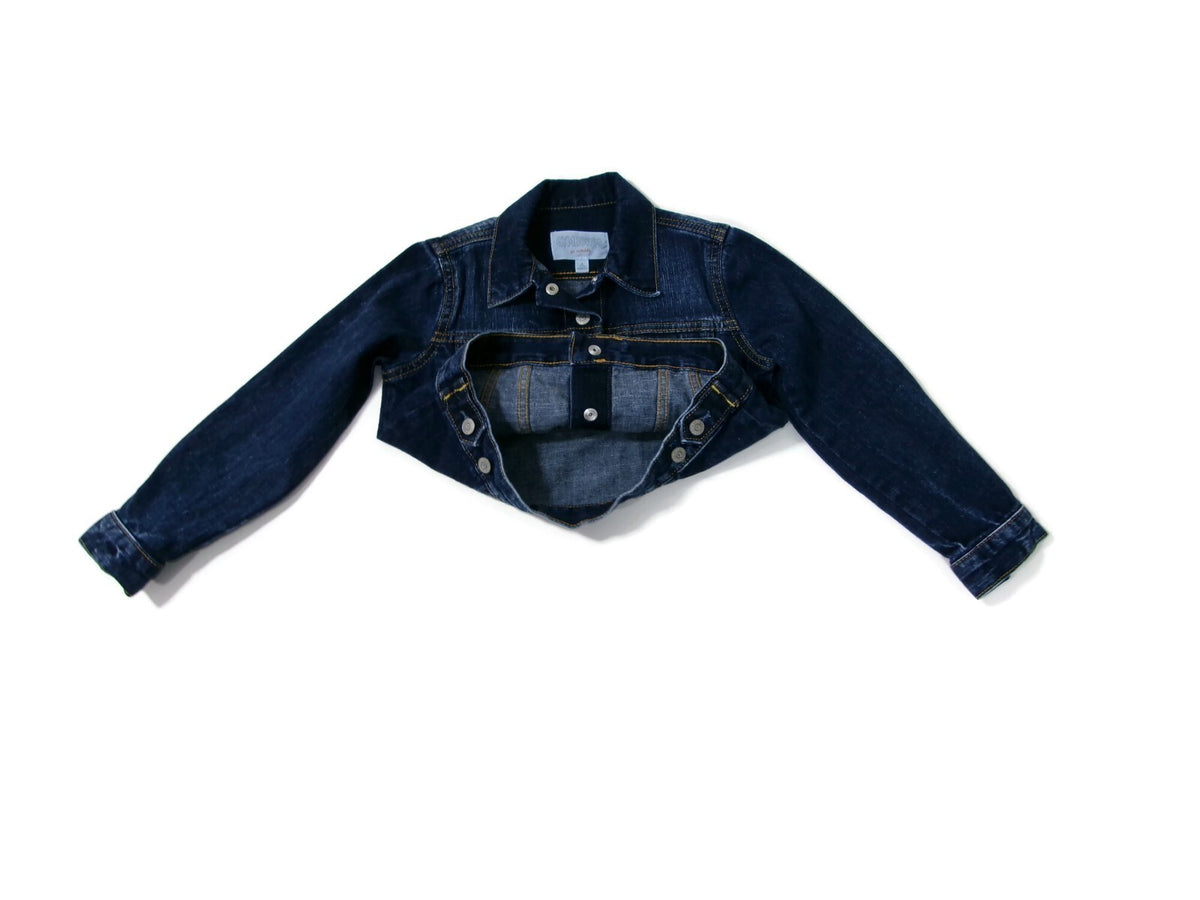 Gymboree Go Outside Boys Girl Unisex Size S 5-6  Denim Jean Distressed Jacket