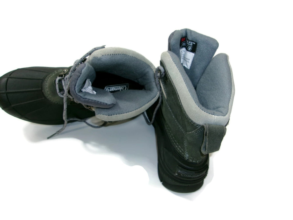 Coleman Womens Grey & Black Thinsulate 3M Waterproof Snow Boots Shoes Size 8 M