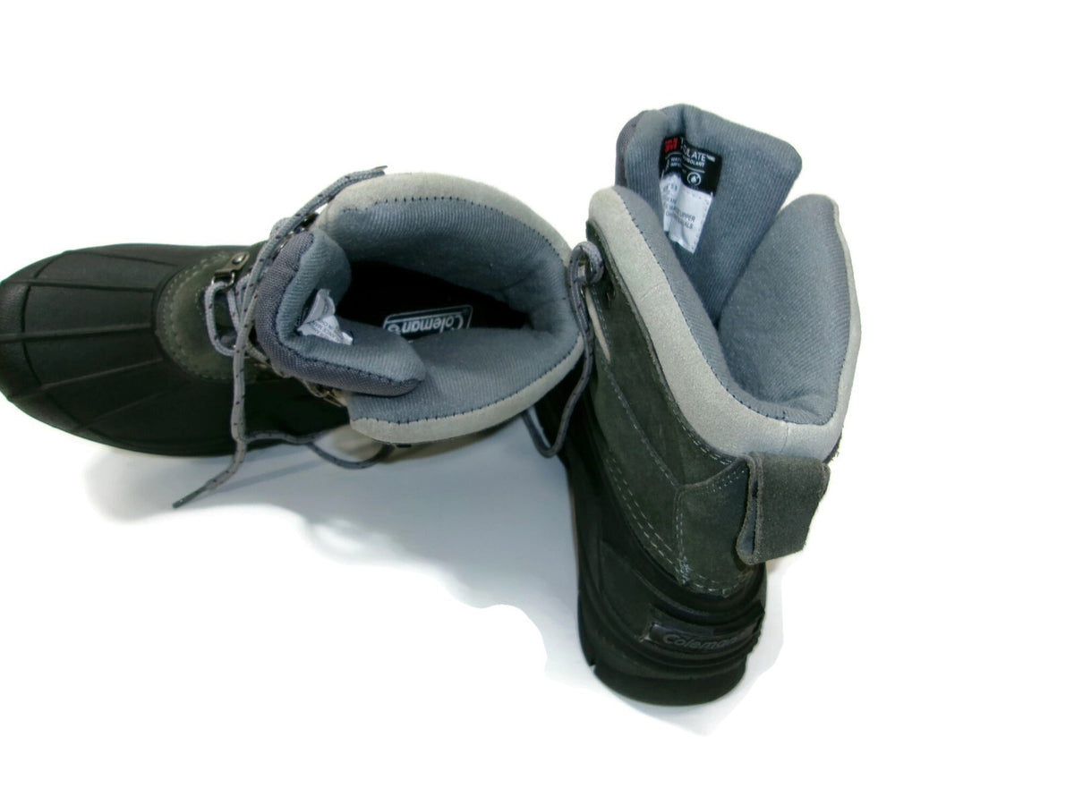 Coleman Womens Grey & Black Thinsulate 3M Waterproof Snow Boots Shoes Size 8 M