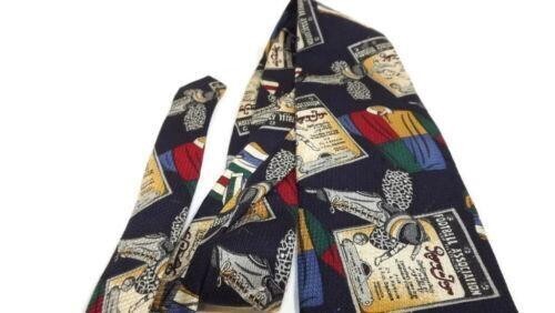 STRUCTURE Mens Italian Fabric Athletic Sportsmans Football Coach Tie 100% SILK