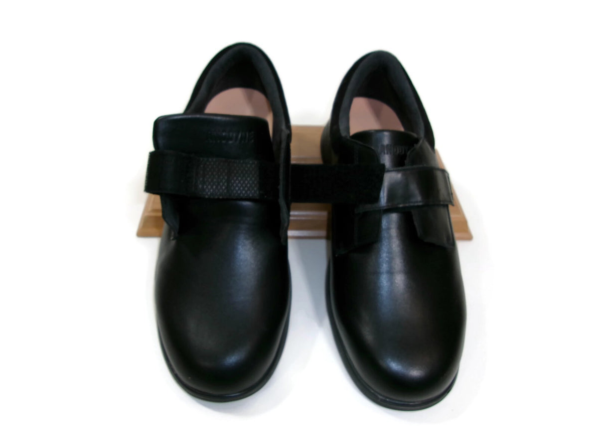 Anodyne Mens Black Leather Diabetic Shoes #66 Size 13 W Casual Comfort