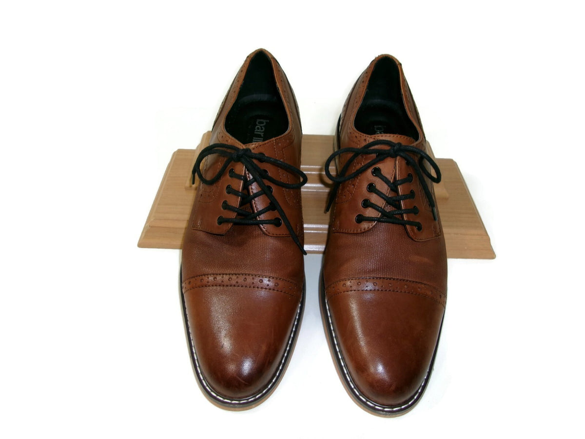 Bar lll Parker Mens Parker Shoes Size 11 M Tan Leather Cap Toe Brogues Textured