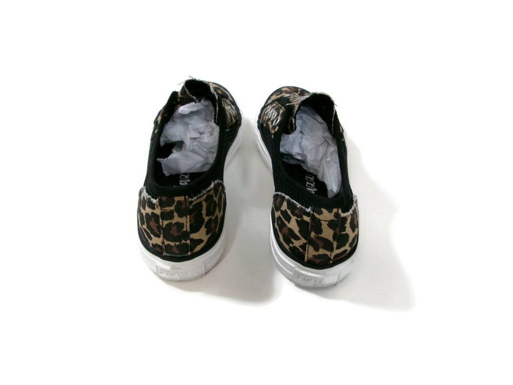 Womens Cute Gypsy Jazz Mesh & Canvas Leopard Fashion Sneakers Shoes Size 8 M