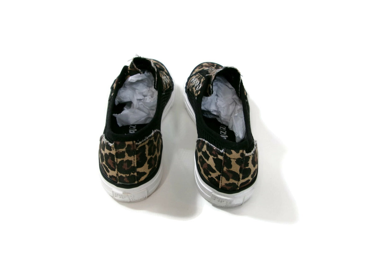 Womens Cute Gypsy Jazz Mesh & Canvas Leopard Fashion Sneakers Shoes Size 8 M