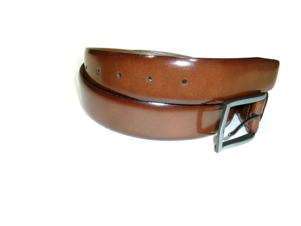 Jos A Bank Mens Brown Genuine Leather Dress Belt Handmade in ITALY Size 32