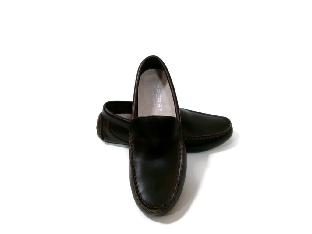 Sperry Mens Davenport Venetian Driver Moccasin Brown Leather Shoes Size 8 W
