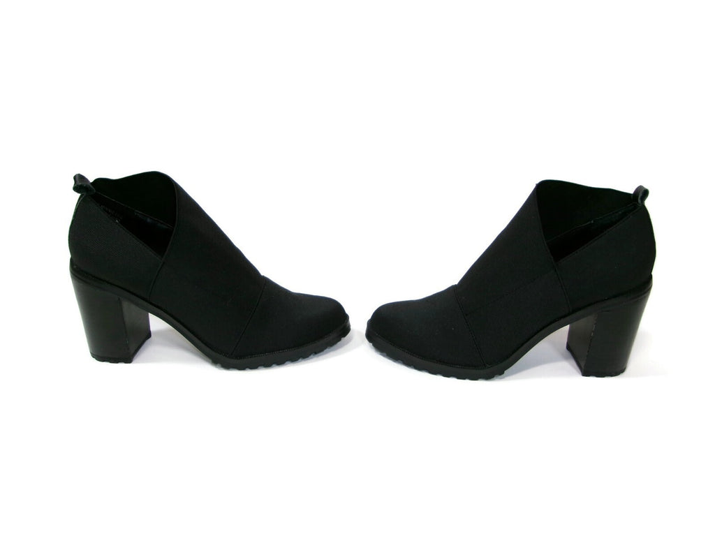 Ellen Tracy Black Heel Ankle Stretch Stylish Booties Womens Shoes Size 8 M