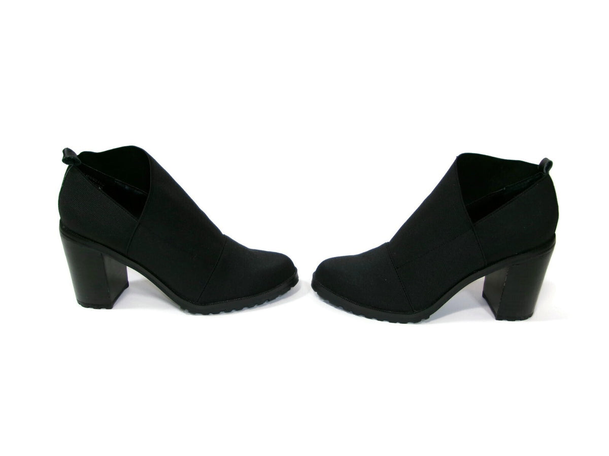 Ellen Tracy Black Heel Ankle Stretch Stylish Booties Womens Shoes Size 8 M