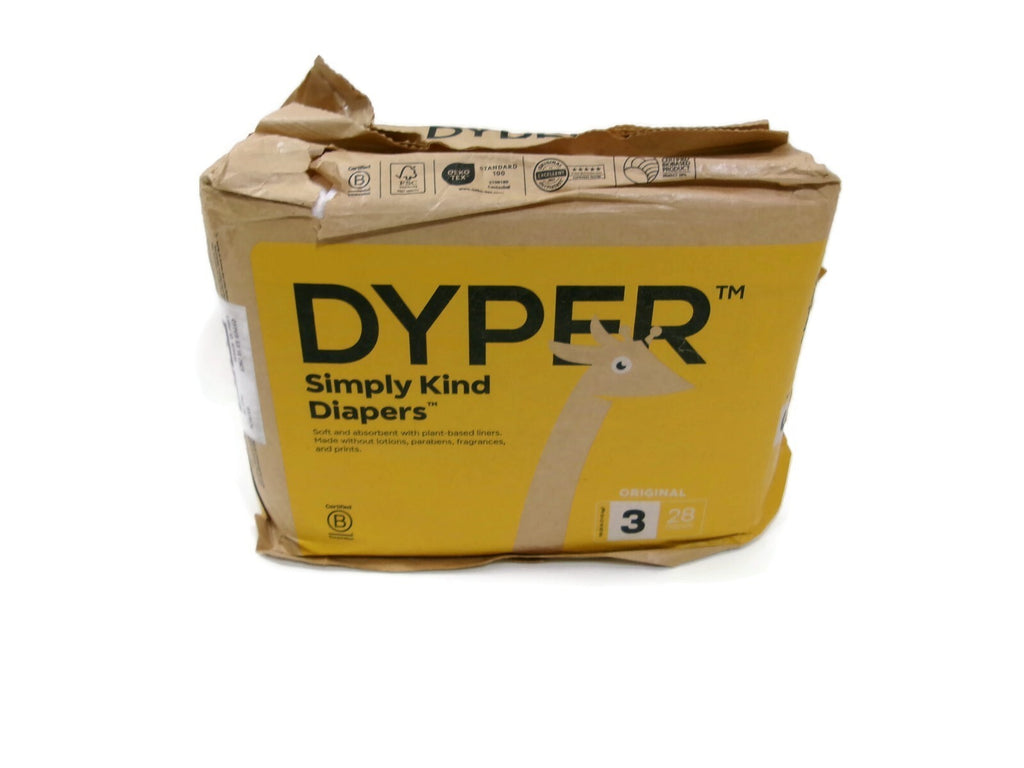 Dyper Simply Kind Disposable Infant Diapers Size 3 (Medium) 28 Count Plant Based