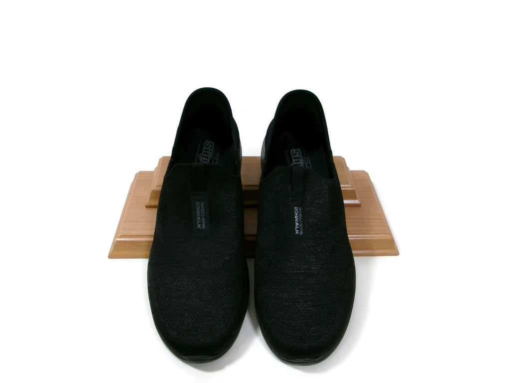 Skechers Mens Black Hands Free Slip Ins Ons Go Walk Shoes Black Meshs Size 11