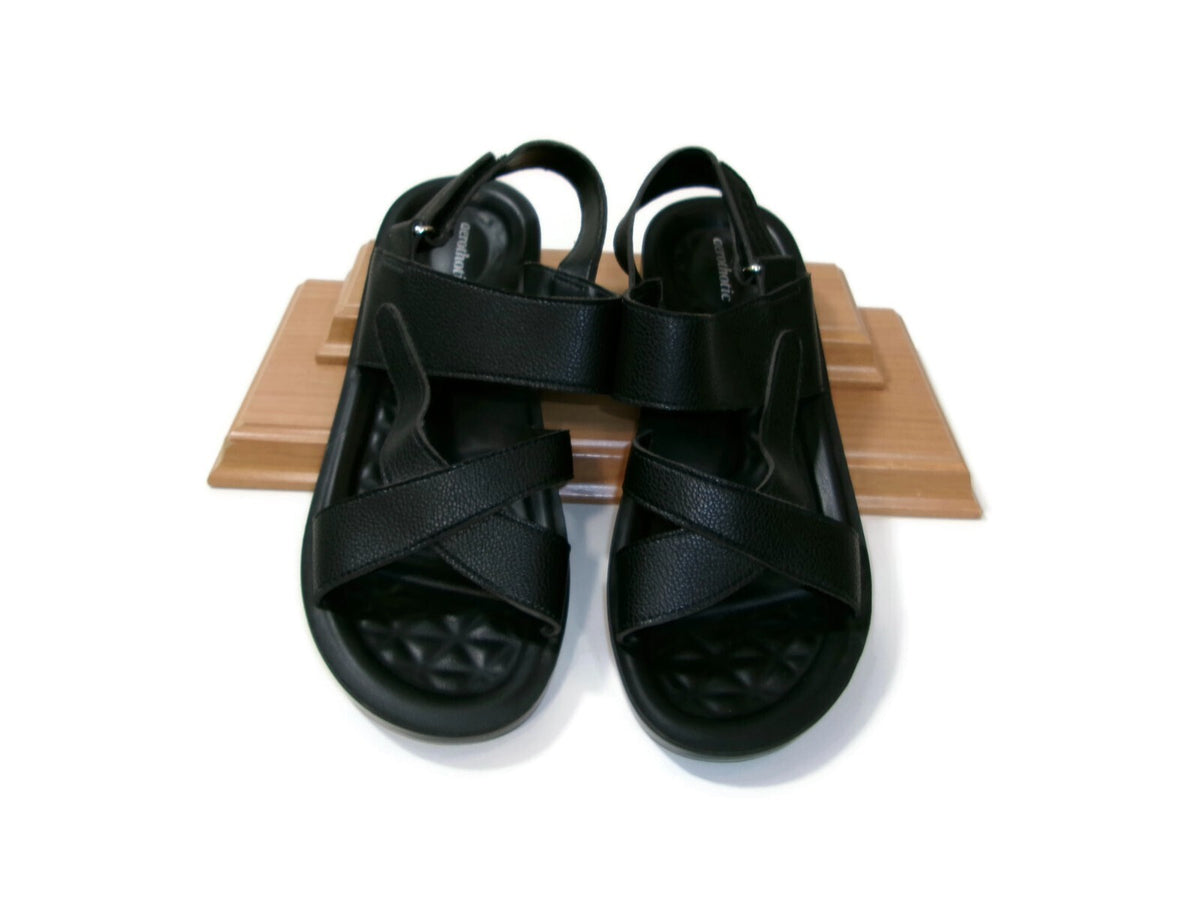 Womens AEROTHOTIC Arch Support Comfy Black Sandals Shoes Size 40 EUR 9 / 10 US