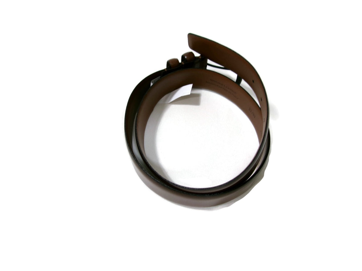 Jos A Bank Mens Brown Genuine Leather Dress Belt Handmade in ITALY Size 32