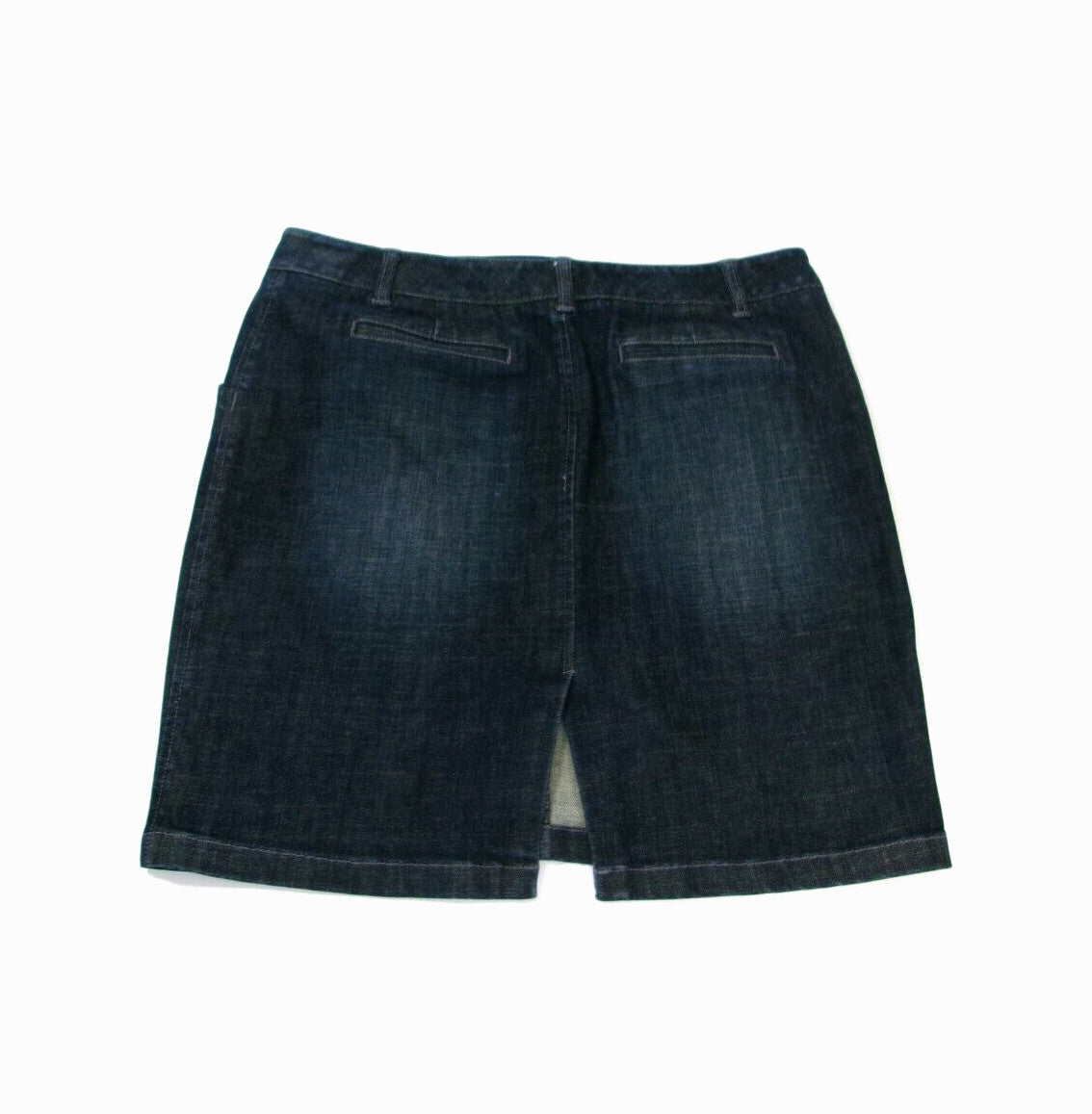 Womens ANN TAYLOR PETITES Distressed Denim Jean Skirt Size 12P 12 Petite