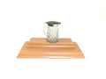 Heavy Glass Ribbed Textured Antique Molasses Syrup Dispenser w/ Metal LID